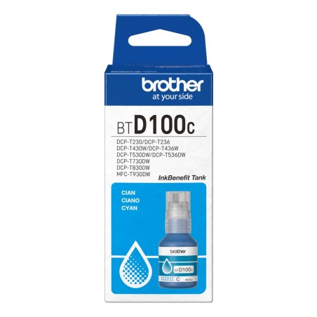 Brother BTD100C Cyan Ink Refill - Print Up to 5000 Pages | High-Quality Performance, Reliable & Affordable